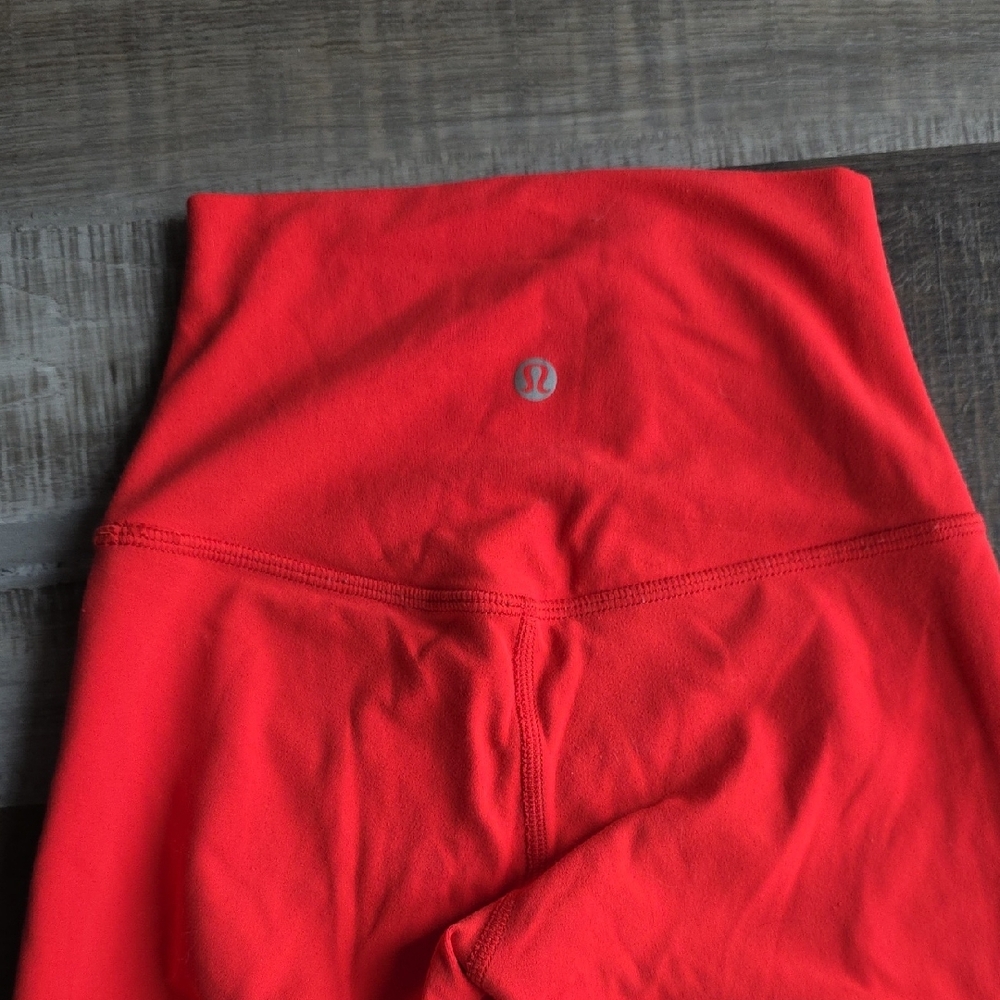 Lululemon Red High-Waisted Leggings